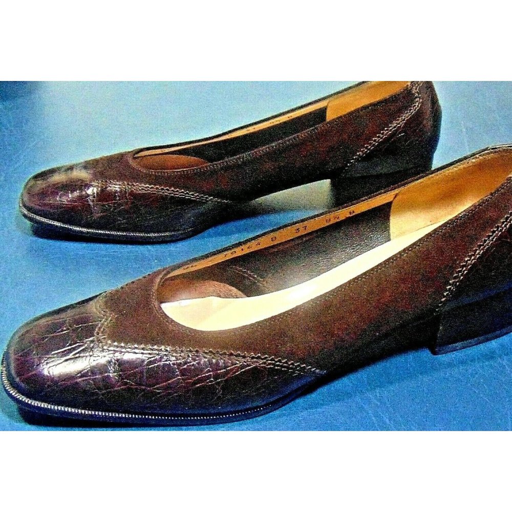 EUC SALVATORE FERRAGAMO BOUTQUE 2" PUMP BROWN 8.5